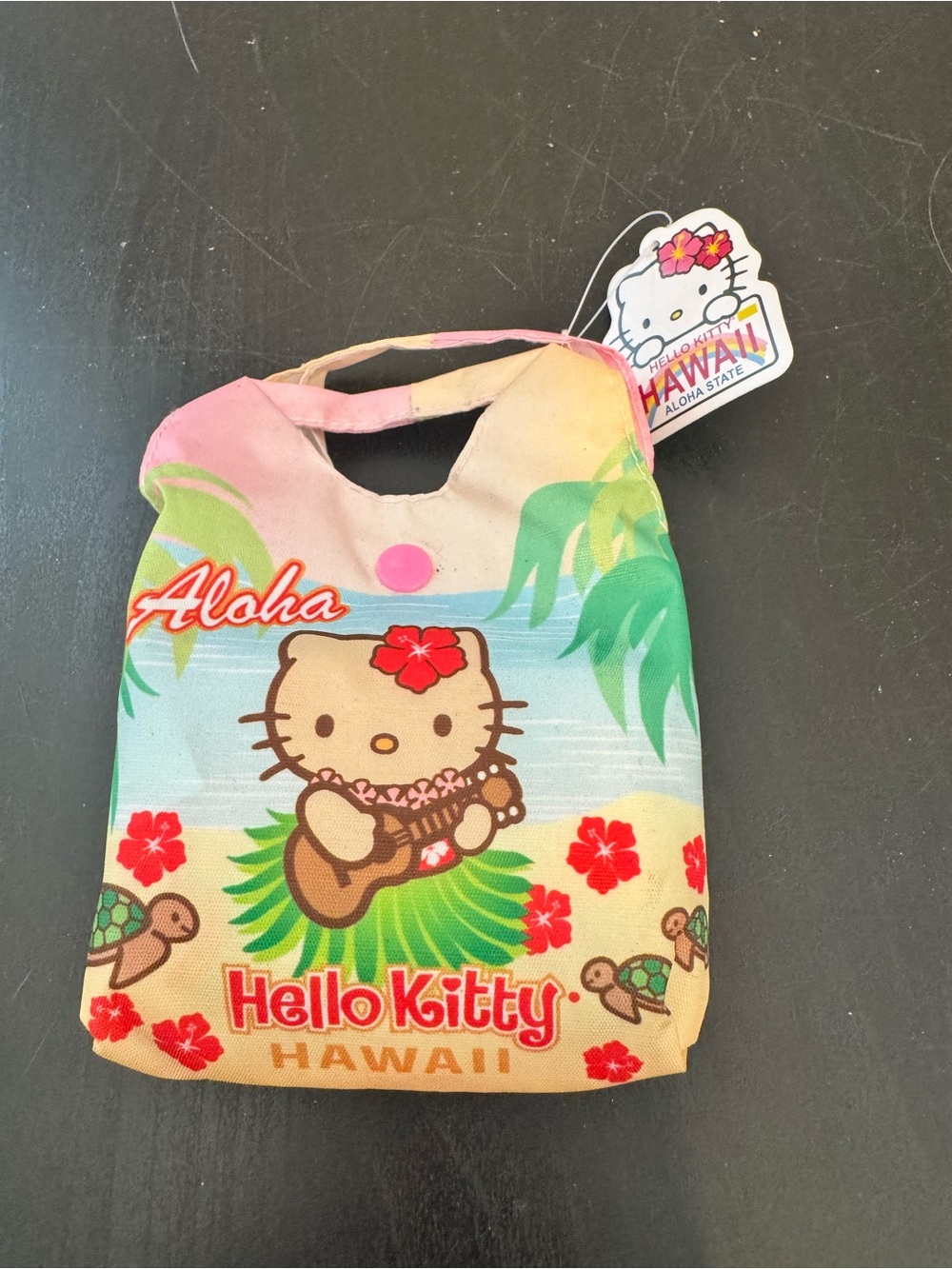 ABC Store Hawaii Hello Kitty Reusable Folding Shopping Bag Aloha Hula Turtles